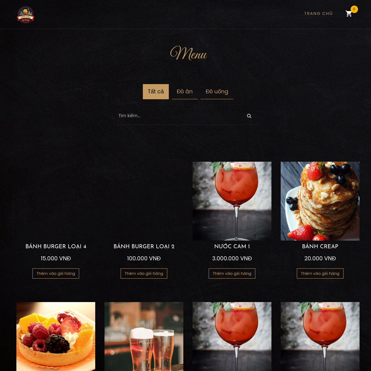 Đặt đồ ăn tại bàn